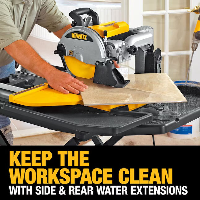 DEWALT 15 -Amp 10-in -Blade Wet Bridge Sliding Table Tile Saw with Stand