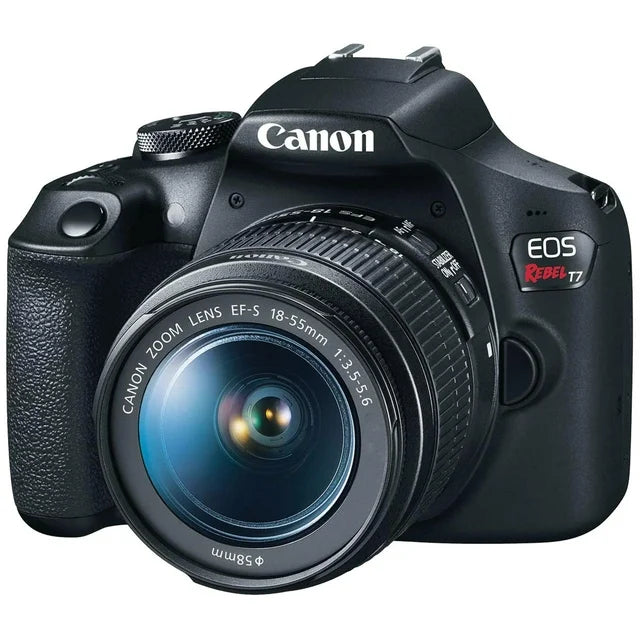 Canon EOS Rebel T7 DSLR Camera Bundle with 18-55mm Zoom Lens, SanDisk 64GB Memory Card, Tripod, Backpack, and ZeeTech Accessory (International Version)
