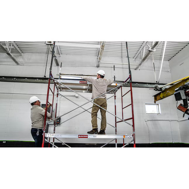 Build Frames 4-Tier Scaffold Set Steel 20-ft H x 5.14-ft L 9800-lb Capacity Scaffold Frame