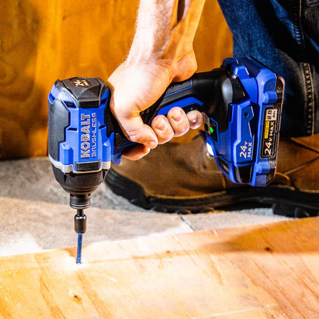 Kobalt 24-volt 1/4-in Brushless Cordless Impact Driver (Battery Included and Charger Included and Soft Bag included)