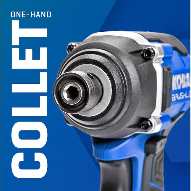 Kobalt 24-volt 1/4-in Brushless Cordless Impact Driver (Battery Included and Charger Included and Soft Bag included)