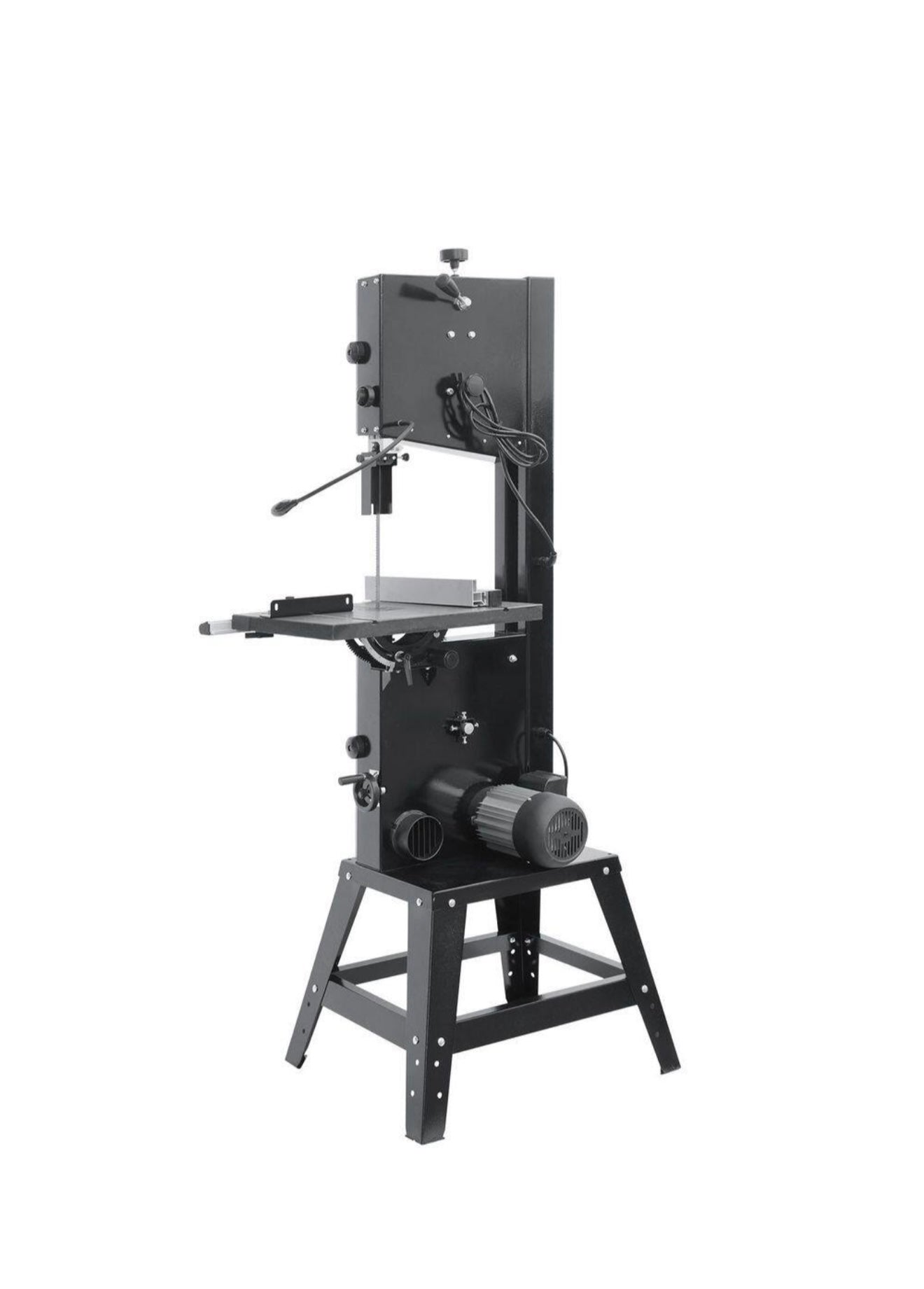 Band Saw, 440-846 RPM, 1100W, 1-1/2HP, 110-V, with Stand, Work Light, 109.45 in. Steel Power Tool for Metal Flooring