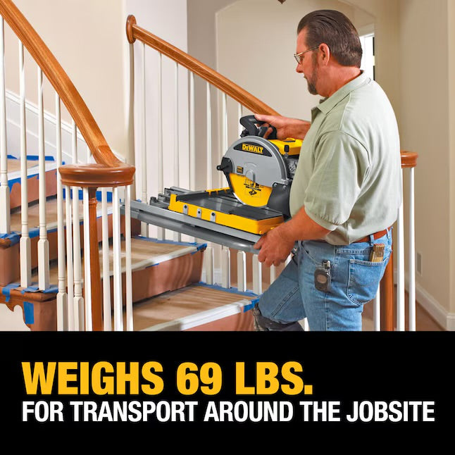DEWALT 15 -Amp 10-in -Blade Wet Bridge Sliding Table Tile Saw with Stand