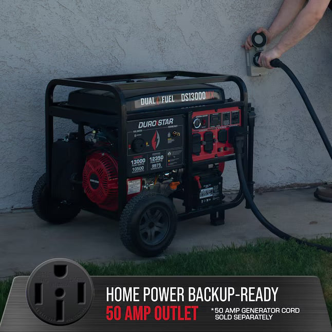 DuroStar 13000 / 10500 -Watt Dual fuel Portable Generator