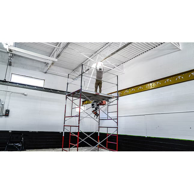 Build Frames 4-Tier Scaffold Set Steel 20-ft H x 5.14-ft L 9800-lb Capacity Scaffold Frame