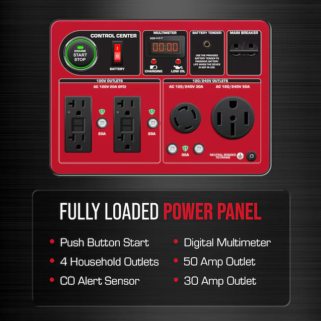 DuroStar 13000 / 10500 -Watt Dual fuel Portable Generator