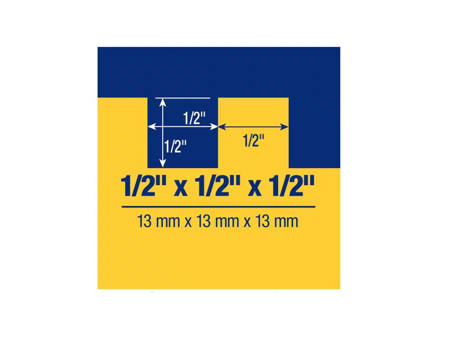 Llana para pisos de acero inoxidable con ranuras cuadradas y agarre cómodo de 1/2 pulg. x 1/2 pulg. x 1/2 pulg.