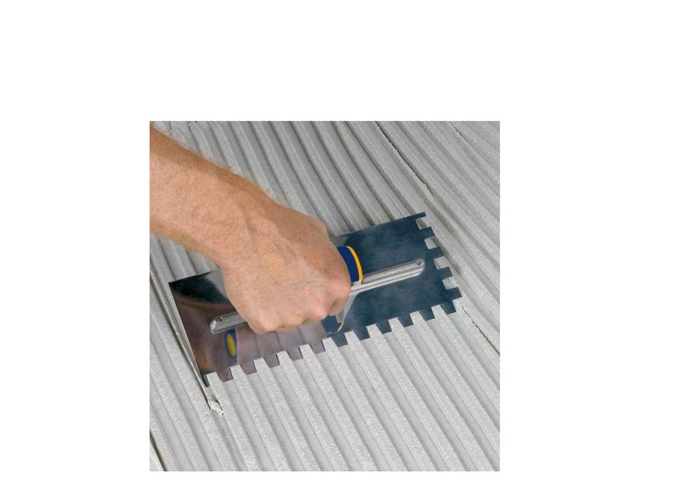 Llana para pisos de acero inoxidable con ranuras cuadradas y agarre cómodo de 1/2 pulg. x 1/2 pulg. x 1/2 pulg.