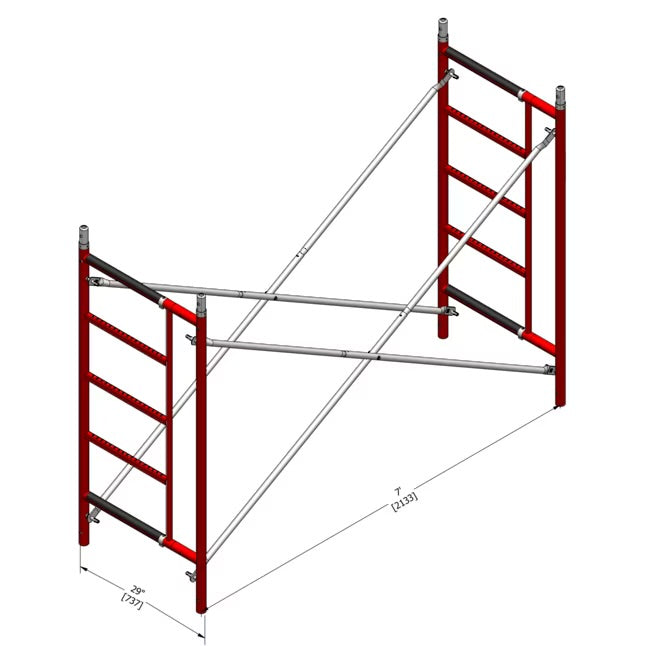 Build Frames Exterior/Interior B-Size Masonry Frames SCAFFLEX Steel 5-ft H x 1.57-ft L 2700-lb Capacity Scaffold Frame