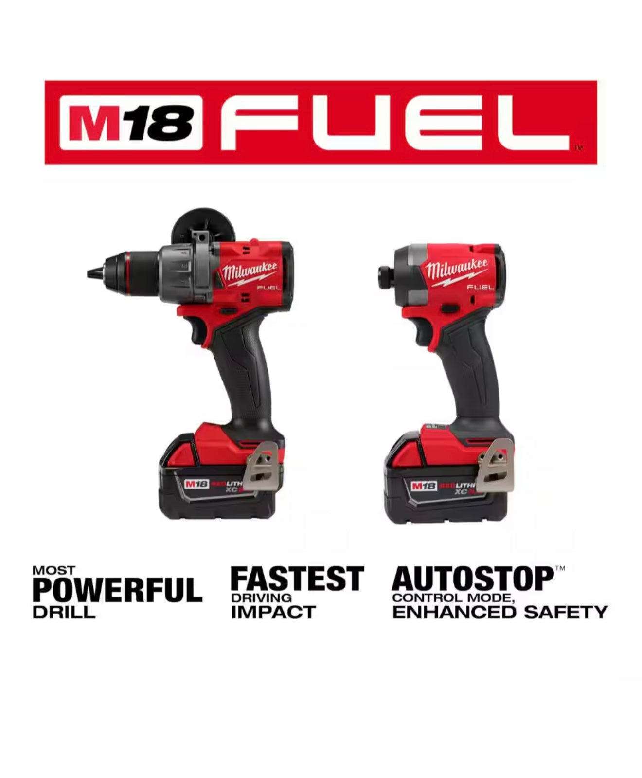 M18 FUEL 18V Lithium-Ion Brushless Cordless Hammer Drill and Impact Driver Combo Kit (2-Tool) with 2 Batteries