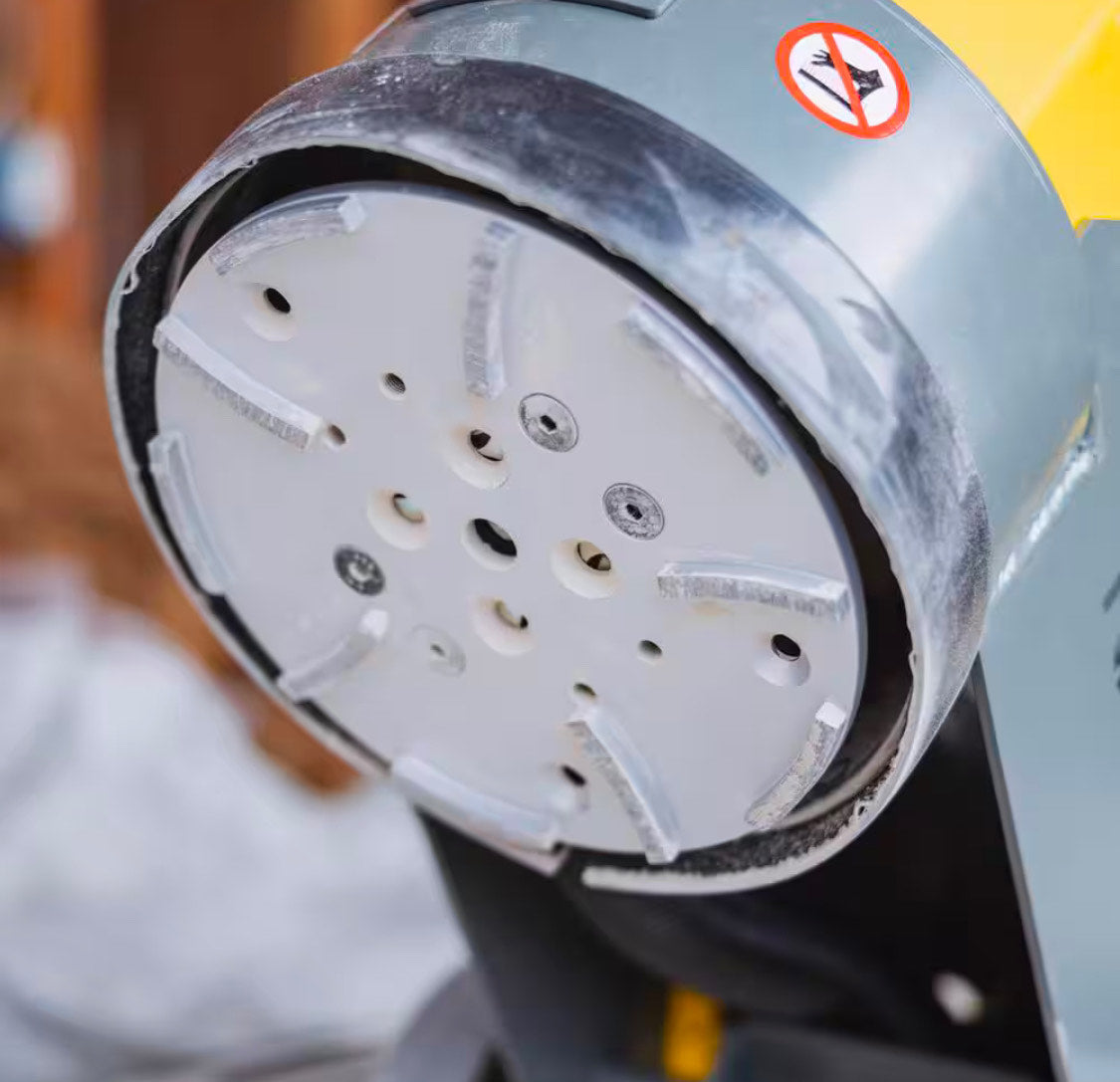 Tomahawk 11 Amp Corded 10 Inch Electric Floor Grinder Sander Polisher with Diamond Grinding Disc Plate