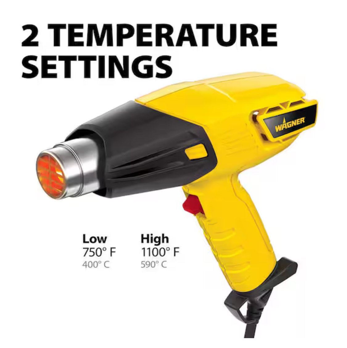 Pistola de calor con cable de temperatura dual Furno 300