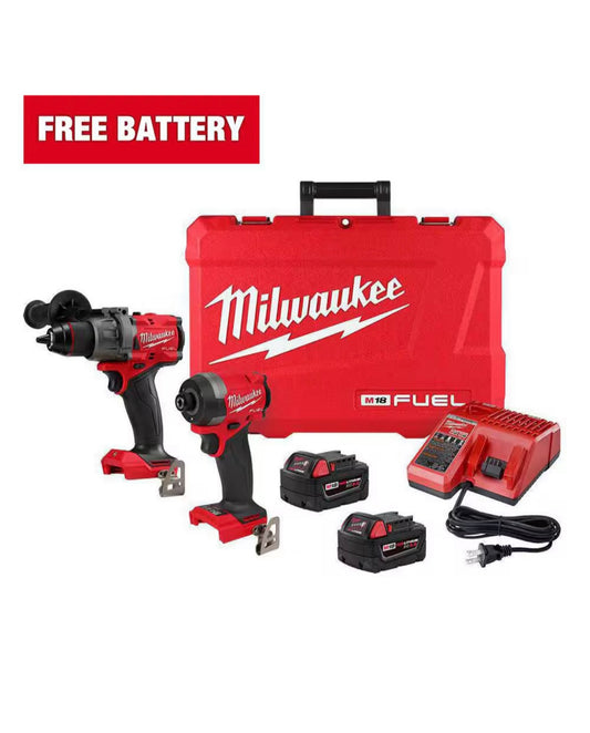 M18 FUEL 18V Lithium-Ion Brushless Cordless Hammer Drill and Impact Driver Combo Kit (2-Tool) with 2 Batteries
