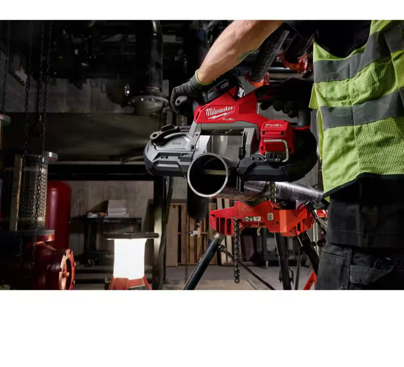 M18 FUEL 18V Lithium-Ion Brushless Cordless Deep Cut Band Saw with (2) M18 REDLITHIUM XC5.0 Battery and Rapid Charger