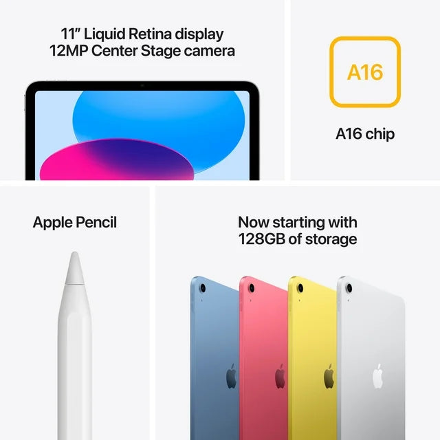 Apple 11-inch iPad A16 Wi-Fi 128GB - Silver