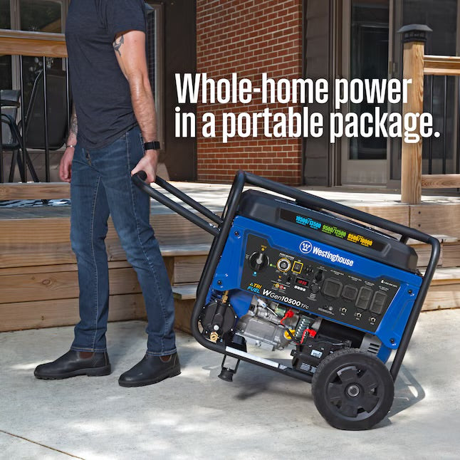 Westinghouse WGen10500TFc Remote Electric Start 13000 / 10500 -Watt Tri fuel Portable Generator